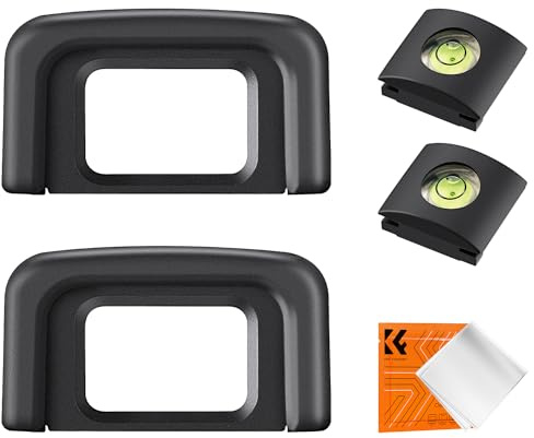 K&F Concept DK-25 Augenmuschel für Nikon D5600 D5500 D5300 D5200 D5100 D5000 D3500 D3400 D3300, 2 Stück Augenmuschel mit 2 Wasserwaage