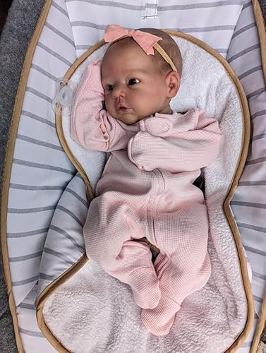 iCradle Realistische Reborn Baby Puppen Junge 48CM Neugeborenen Silikon die echtes Leben Lebensechte Kleinkind mit blauen Augen Alter 3+