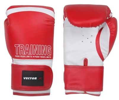 Vector X Training Boxing Handskar | Färg: Röd | storlek: 30 ml | för män och pojkar | material: PU | Perfekt för boxning, MMA, muay thai och tung väska träning