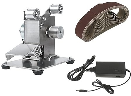 Meuleuse d'établi, ponceuse à bande, Ponceuse à bande bricolage ponceuse électrique polisseuse Machine Portable meulage ponceuse à bande machine affûteuse de bords Machine ponceuse à bande pour affûta