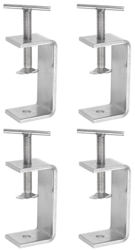 sourcing map Stainless Steel C-Clamp 2.76 Inch / 78mm Wide Jaw Opening 30-70mm Range Stainless Steel C-Clamp with T-Bar Handle for Woodworking Welding Building Household Mount 4Pcs