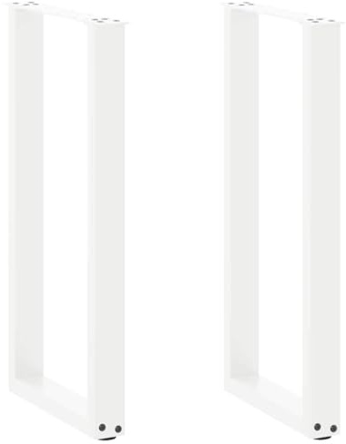 vidaXL Konsolentischbeine U-Form 2 STK. Weiß 28x(72-73) cm Stahl