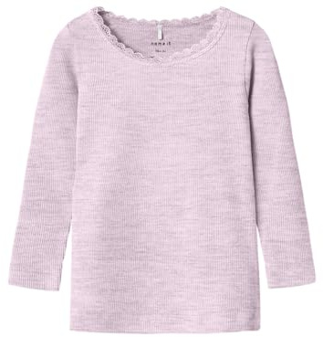 NAME IT Mädchen Nmfkab Ls Top Noos T Shirt 13198042,Sweet Dreams,104