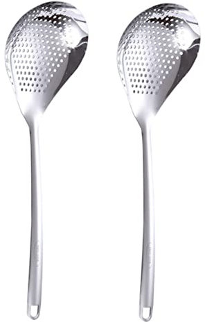 COLLBATH Cucchiaio Filtrante in Acciaio Inossidabile Cucchiaio Per Scolapasta Resistente Set Utensili Cucina Creativi Cucchiai Colini Pratici Per Case Cucine Ristoranti