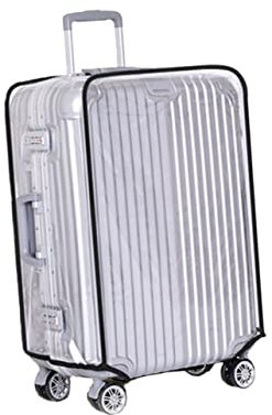 BESTYASH Transparente Kofferhülle 24 Zoll aus Leichtem TPU mit Selbstklebendem Klebeband Gepäckschutz für Trolleys und Reisekoffer Kratzfest Waschbar Staubschutz für Flugreise