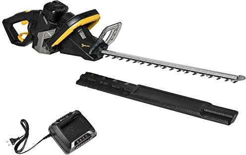 DURHAND Tagliasiepi Elettrico a Batteria Ricaricabile 40V, Tagliasiepi Professionale con Impugnatura Ergonomica Regolabile 180° e Copertura, Lama da 52cm