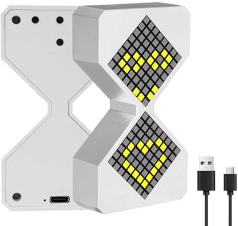 Timer Clessidra Elettronica Digitale LED con Sensore Gravità, Regolabile 1–30 Minuti Giocattolo Rilassante Clessidra per Cucina Stanza Decorazione Casa (Bianco)