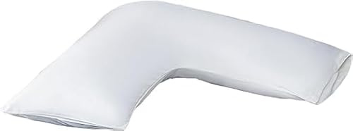 4All V Shaped Pillow V Cushion for Neck Back Maternal Support Pregnancy Pillow Side Sleepers For Restful Sleep Aid Nursing Orthopedic Knee Pillow (V Pillow Only)