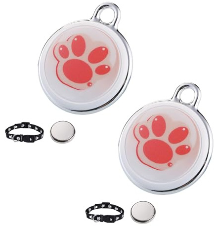 Universeller Pet-Tracker – Hundeverfolgungshalsband wasserdicht IP65, mit jedem Halsband kompatibel (Android & iOS universell) (2 Stück)