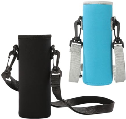 EIHI 2 Stück neopren kühltasche für flaschen, Flaschenschutz für glasflaschen 1500ml, Schwarz + Blau