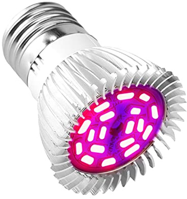 Ausla LED Wachstumslampe Glühbirne Pflanzenwachstumslampe Volles Spektrum 18W mit 18 LED-Perlen für Zimmerpflanzen Hydrokultur Gewächshaus Gemüse Blume (E14)