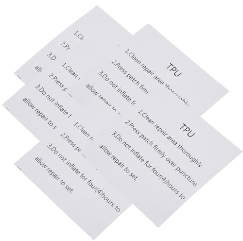 Hohopeti Kit de Reparación Autoadhesivo para Colchón de Aire y Productos Inflables 20 Parches de Caucho de 5X5 CM Cinta Adhesiva Resistente para Piscinas Juguetes y Botes Inflables
