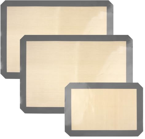 Varenzya 3 Piezas Tapete Silicona Horno (2pcs 42 × 29,5 cm,1pcs 30 × 21 cm)