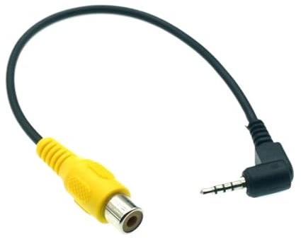LPIQSPLK Cavo adattatore AV In Video da 2,5 mm jack AV maschio a cavo adattatore RCA femmina for GPS e fotocamera posteriore(10pcs Cable,Right Angled)