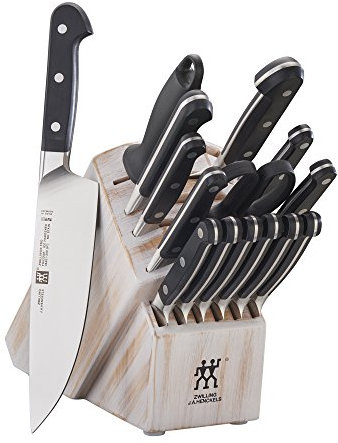 ZWILLING Pro Messerblock, 16-teilig, rustikales Weiß
