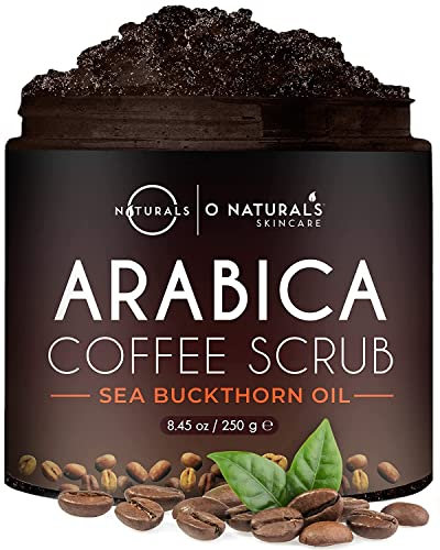O Naturals Scrub Corpo Esfoliante Caff Arabica - Olio Corpo Levigante Anticellulite Scrub Corpo Peli Incarniti Oli Essenziali- Sale del Mar Morto Scrub Viso Esfoliante e Scrub Piedi Cura lÕAcne