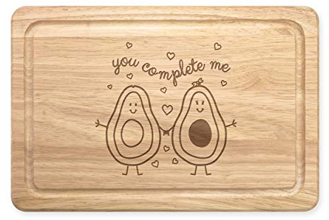 Aguacate You Complete Me Rectangular Tabla para Picar de Madera