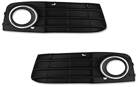Qualite Parties 2x STOßSTANGE GITTER GRILL BLENDE NEBELSCHEINWERFER LINKS + RECHTS (Schwarz, Kunststoff, PKW, Automobil-Gitter, Autoteile, 81338031)