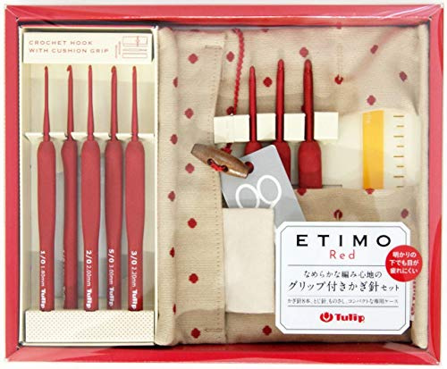 Ensemble de crochets Tulip Etimo Red avec prise douce, 1 pièce
