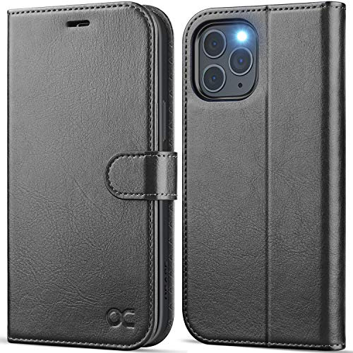 OCASE Handyhülle iPhone 12 Pro MAX Hülle [Premium PU Leder] [Kartenfach] [Magnetverschluss] Lederhülle RFID Schutzhülle Klapphülle Tasche Case Cover Etui Kompatibel für iPhone 12 Pro MAX 5G (Grau)