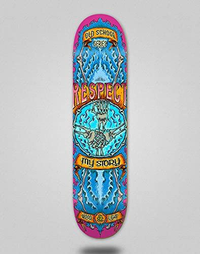 Wood light Skateboard Deck Respect Pink (8.125)