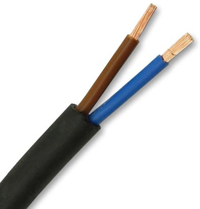 Rubber Cable 2.5MM 2 CORE H07RN-F HO7RNF Tough Heavy Duty Cable (5M)