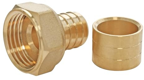 SOMATHERM FOR YOU, Raccord à glissement pour tube PER Ø16 mm - Ecrou tournant 15/21 (1/2) - Sachet de 2 pièces - Assemblage rapide, résistant à la corrosion, pour chauffage et sanitaire