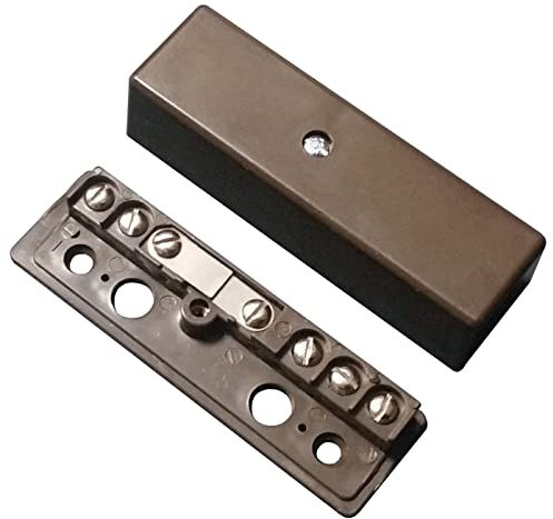 6 Way Alarm Junction Box - Surface Mount - Brown