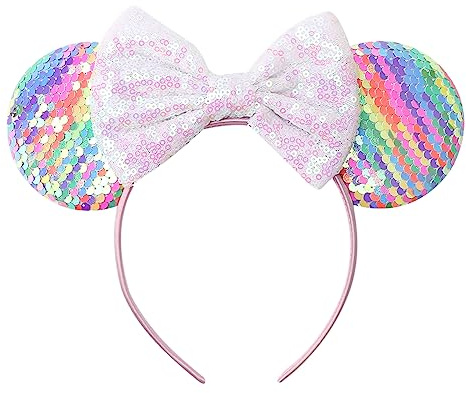 DRESHOW Med Musöron Och Båghuvudband Glitter Partydekoration Cosplay Costume för Kvinnor