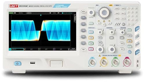 UNI-T MSO3352E Oscilloscope numérique à phosphore avec 2 canaux (analogique), 16 canaux (numérique), taux d'échantillonnage 2,5 GSa/s en temps réel, 250 Mpts, bande passante 350 MHz