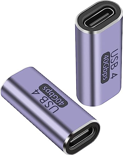 PremiumCord Adattatore USB 4, da USB-C Femmina a Femmina F/F, Ultraveloce 40 Gbit/s, Porta Type-C, Alluminio, Colore Grigio Spazio