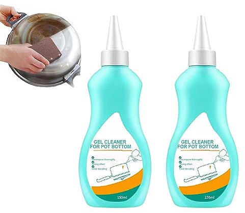 Nettoyant pour fond de Pot à écailles noires, Gel de lavage, ustensiles de cuisine, Agent de noircissement, fer brûlé, polissage du fond de Pot, nettoyant de cuisine (2PCS)