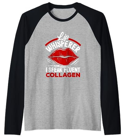 Lippenfüller Lip Whisperer Lustige Lippenvergrößerung Raglan