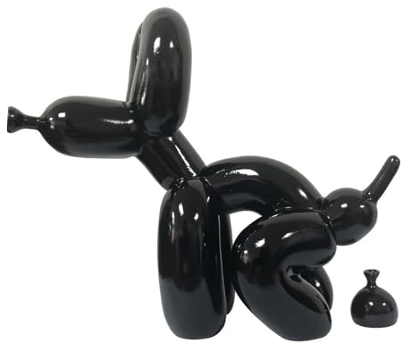 Morlinca Ballon Hund Statue, Harz Ballon Hund Skulptur, Graffiti Kunstskulptur Harz Handwerk Ornament Desktop BüRo Und Heimdekoration Tier Skulptur,A3