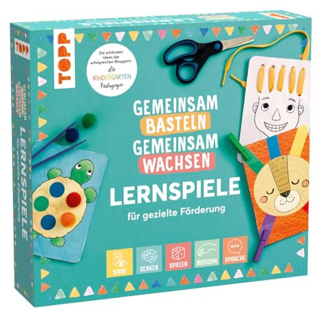 TOPP Gemeinsam basteln, gemeinsam wachsen - Lernspiel-Box für gezielte Förderung. Die Lernspiel-Box von der erfolgreichen Bloggerin: die Kindergarten-Pädagogin. Mit Lernspielen und Anleitungsbuch