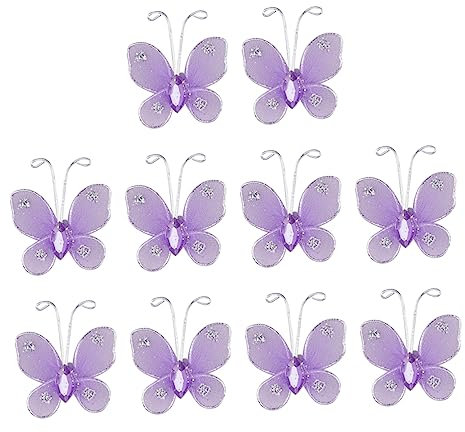 Simulationsschmetterling 50 Stück Lavendel Mesh Draht für Dekoration