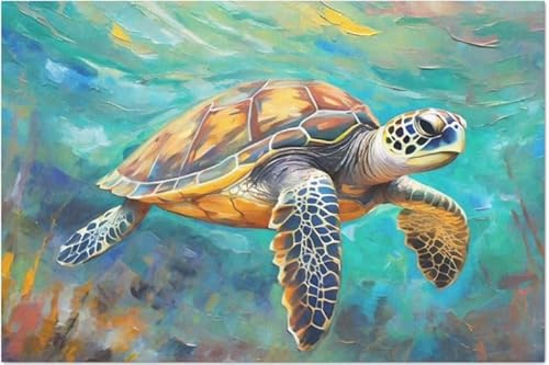 Sassy Sea Turtle Extra Large Decoupage Paper, 21 x 29 (For Furniture, large projects) by The Shabby Hummingbird