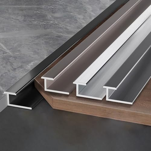 Fliesenschiene Übergangsleiste Laminat Übergangsschiene 135CM*2 Stück Fußbodenleisten Für Fliesen-Holzböden/PVC-Teppich, Extra Schmaler Reduzierer(Rose gold,H:14MM)