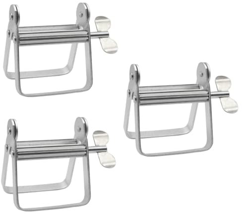 FRCOLOR 3pcs Toothpaste Tube Squeezer Aluminum Alloy Facial Extruder Squeezer for Saves from Wasted Product