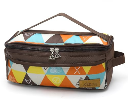 DAKLUNAR Tragbare Bestecktasche, Camping Besteck Aufbewahrungstasche Tragbar Essstäbchen Löffel Geschirr Gewürze Organizer Tasche Picknick Besteckbeutel für Gabel Essstäbchen Outdoor Reisen Camping