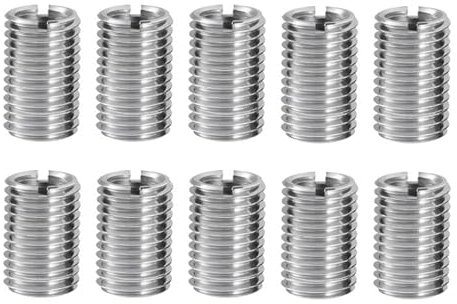 COZERI 10 piezas de rosca M6 a M4, casquillos roscados de acero inoxidable de 15 mm, ideal para reparación y dispositivos mecánicos, perfecto para proyectos de automóviles y muebles (M8 a M6)