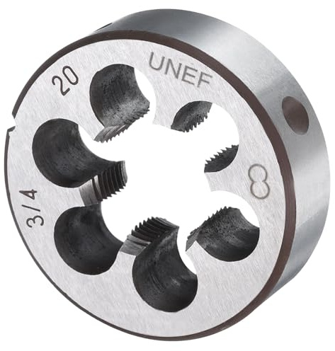 QUARKZMAN Runde Gewindeschneidkluppe 3/4-20 UNEF Gewinde Rechtsschneidendes Schneideisen, Legierter Werkzeugstahl Gewindereparaturwerkzeug
