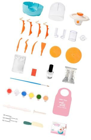 rockible Mini Töpferscheiben Set für Kinder, Kleine Tonscheibenmaschine mit Aquarell Kunsthandwerksspielzeug, Töpferwerkzeugen für Das Tischbüro