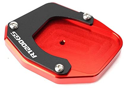 YYTEMD Lange Haltbarkeit Motorrad Seitenständer Vergrößern Ständerplatte Für B&MW R 1200 GS 2007-2012 R1200 ADV 2008 2009 2010 2011 2012(Rosso)