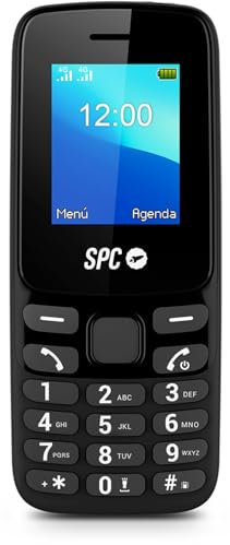 SPC Talk 2 – Telefono cellulare 4G di base | Batteria di 6 giorni | Schermo da 1,8 | Volume suoneria 106 dB | Tascabile e leggero, con fotocamera, torcia e radio FM | USB-C | 9 memorie rapide | Nero