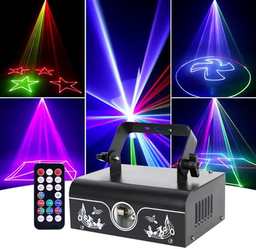 DJ Stage Beam Effect Light - Sound Activated LED Disco Projector, DMX512 Strobe Lighting for Parties, Weddings, Bars, and Live Shows