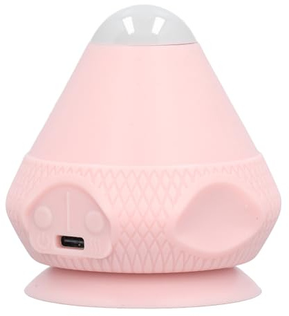 Väggmonterad Massageboll med Värmevibration, Sugkoppdesign för Triggerpunkt Djup Vävnadshals Fascia Avkoppling (Rosa)