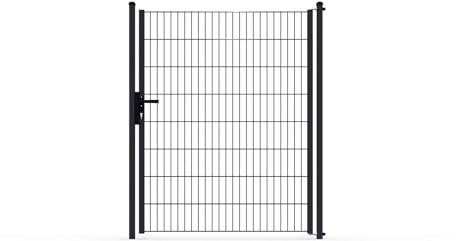 Gartentür ECO-Linie Doppelstab Gartentor Zauntor Metall feuerverzinkt pulverbeschichtet RAL 7016 Anthrazitgrau (1630 mm x 1416 mm)