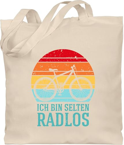 Shirtracer - Baumwolltasche - Radsport - Taschen - Ich bin selten radlos Fahrrad Spruch lustig I Radfahrer Geschenke Rennrad I Lustige Fahrrad Geschenke für Mountainbiker I Rad Geschenk für