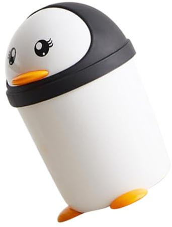 LOLIPPYY Papelera De Plástico Con Tapa Abatible Diseño Cubo Basura Para Oficina Coche Cocina y Dormitorio Capacidad Grande y Uso Versátil